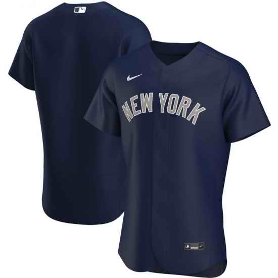 Men New York Yankees Men Nike Navy Alternate 2020 Flex Base Team Name MLB Jersey